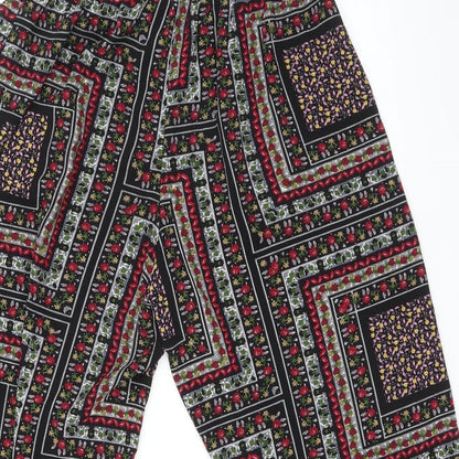Preworn Womens Multicoloured Geometric  Cropped Trousers Size 10