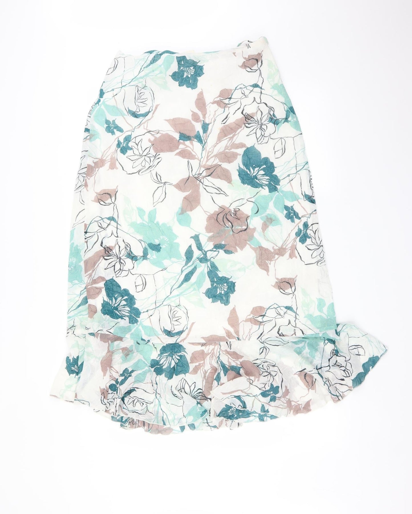 Adini Womens Multicoloured Floral  Trumpet Skirt Size S