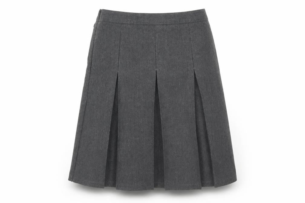 Marks & Spencer Girls Grey   Pleated Skirt Size 9-10 Years