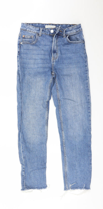 Preloved DENIM CO Womens Blue   Straight Jeans Size 8 L25 in - Front