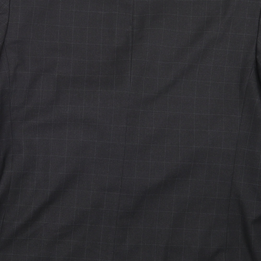 Zantos Mens Grey Check  Jacket Suit Jacket Size 42