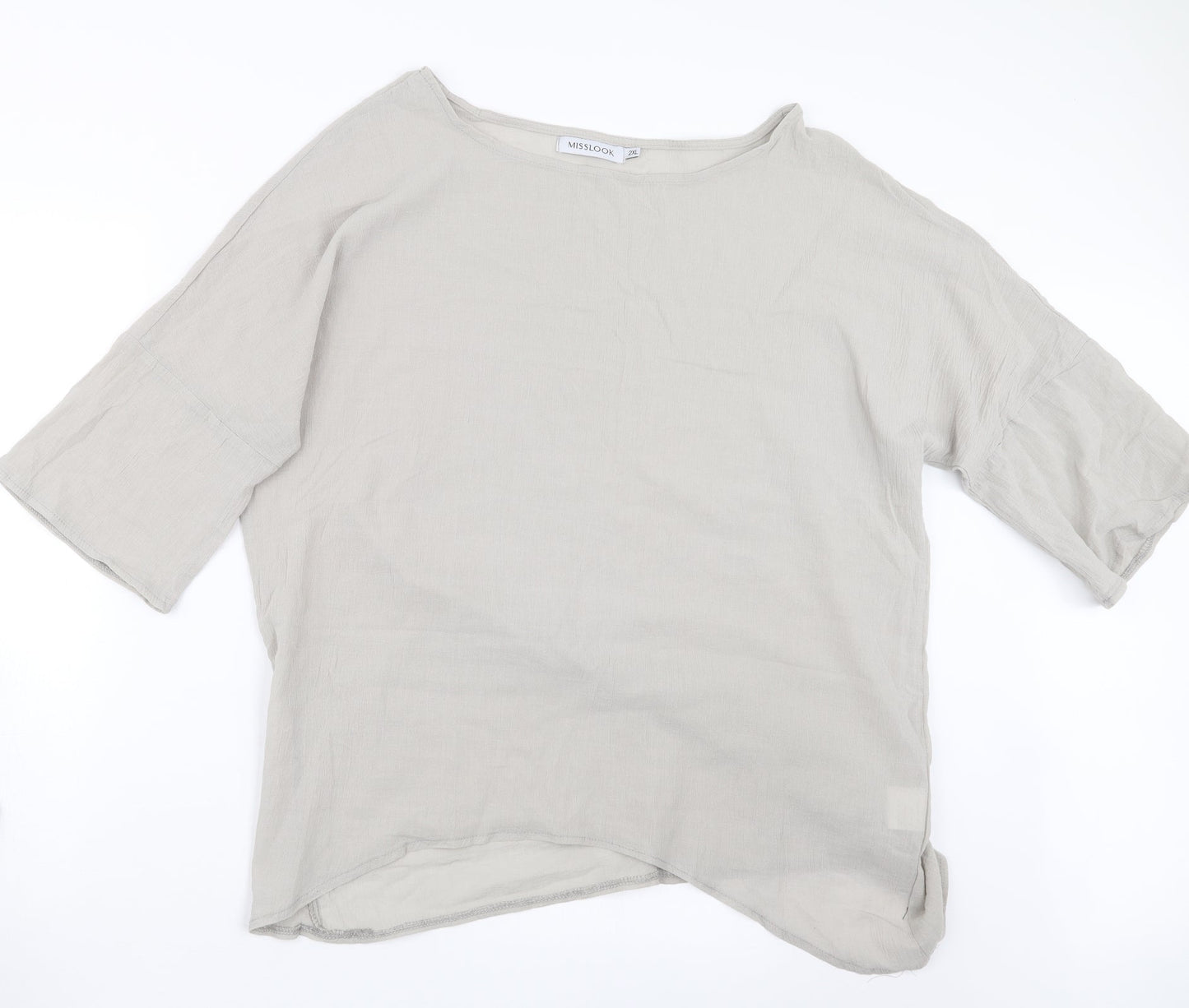 MissLook Womens Grey   Basic Blouse Size 2XL