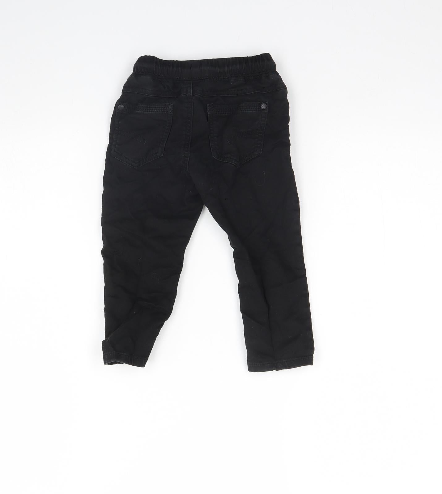 NEXT Baby Black   Jogger Trousers Size 12 Months