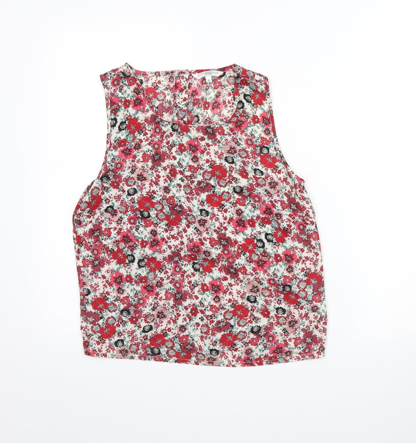 New Look Womens Red Floral  Basic Tank Size 10