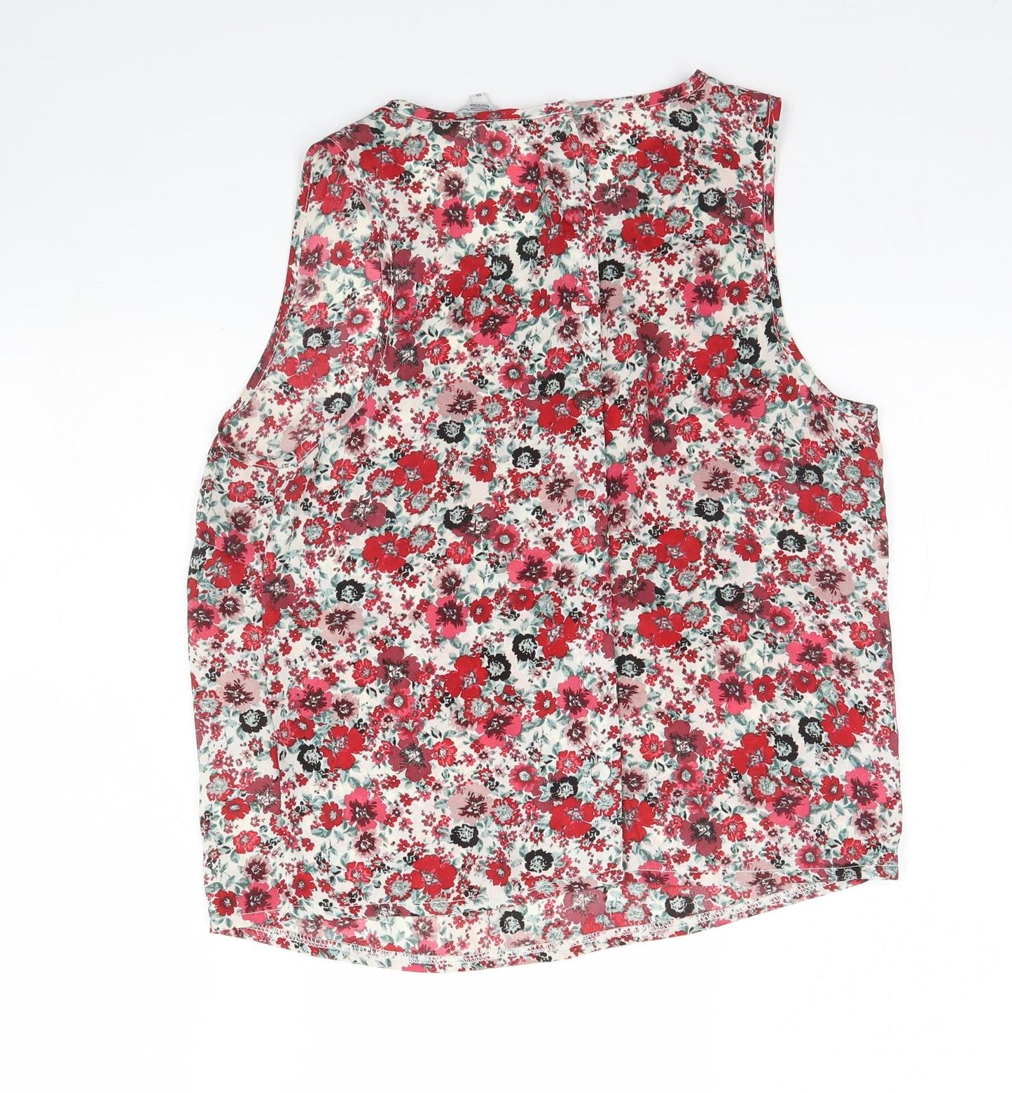 New Look Womens Red Floral  Basic Tank Size 10