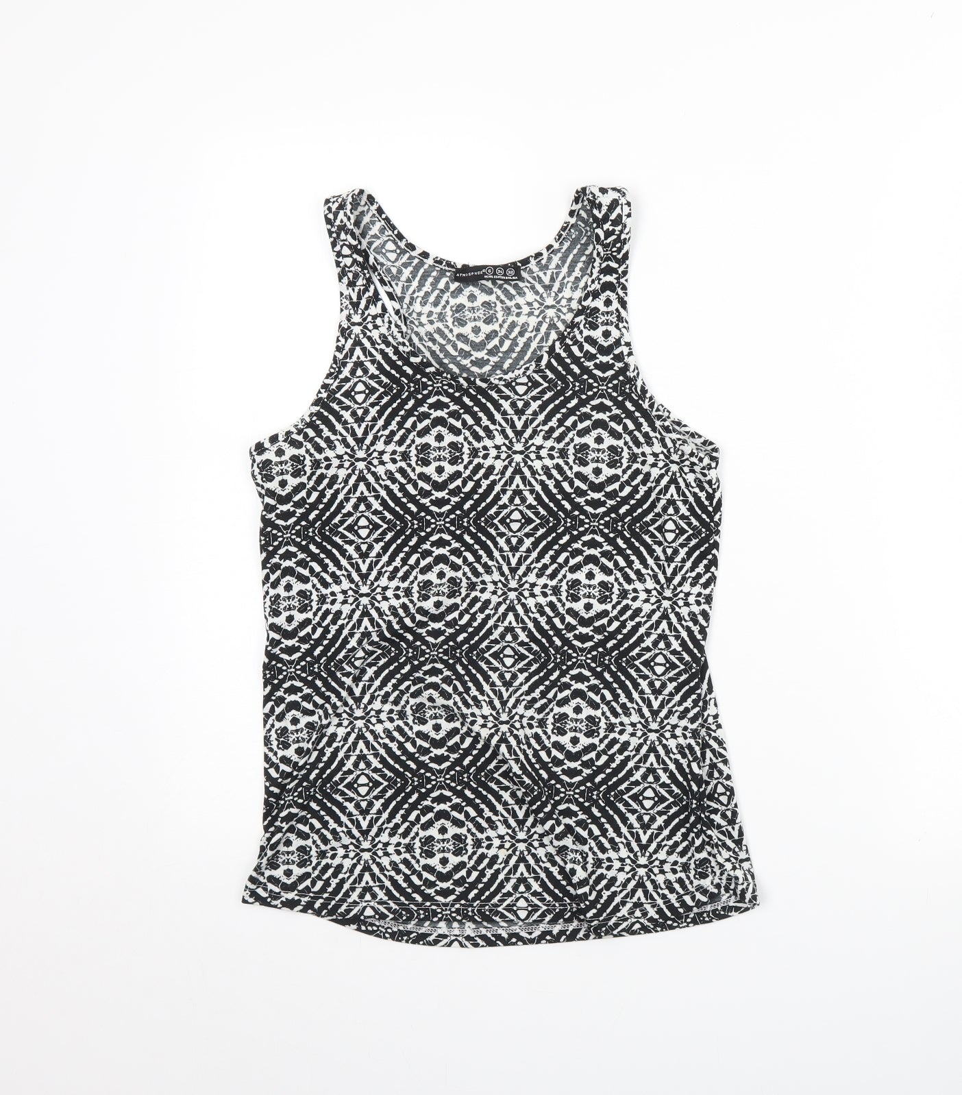 Atmosphere Womens Black Fair Isle  Basic Tank Size 6