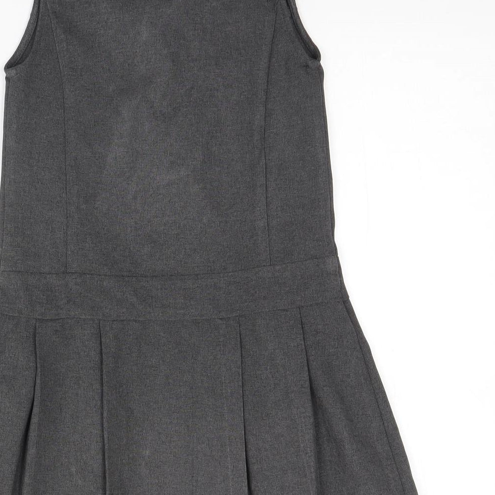 Peacocks Girls Grey   Pinafore/Dungaree Dress  Size 5 Years  - School