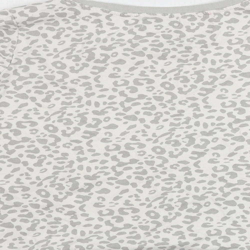Avenue Womens White Animal Print  Pullover Jumper Size 10