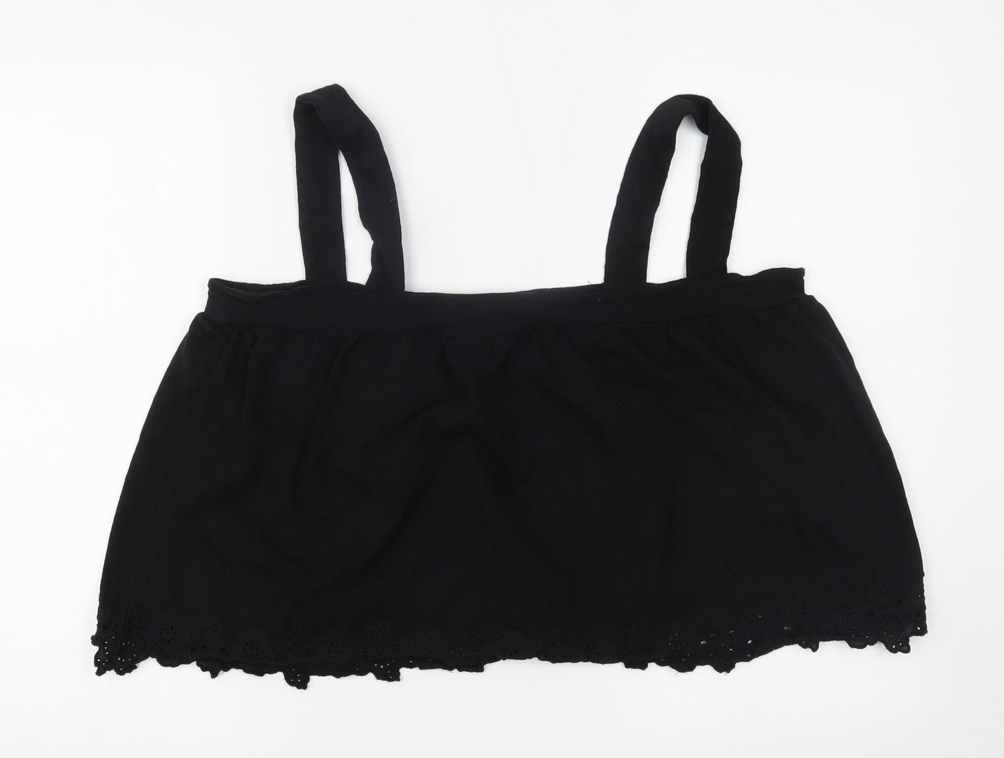 H&M Womens Black   Cropped Tank Size XL