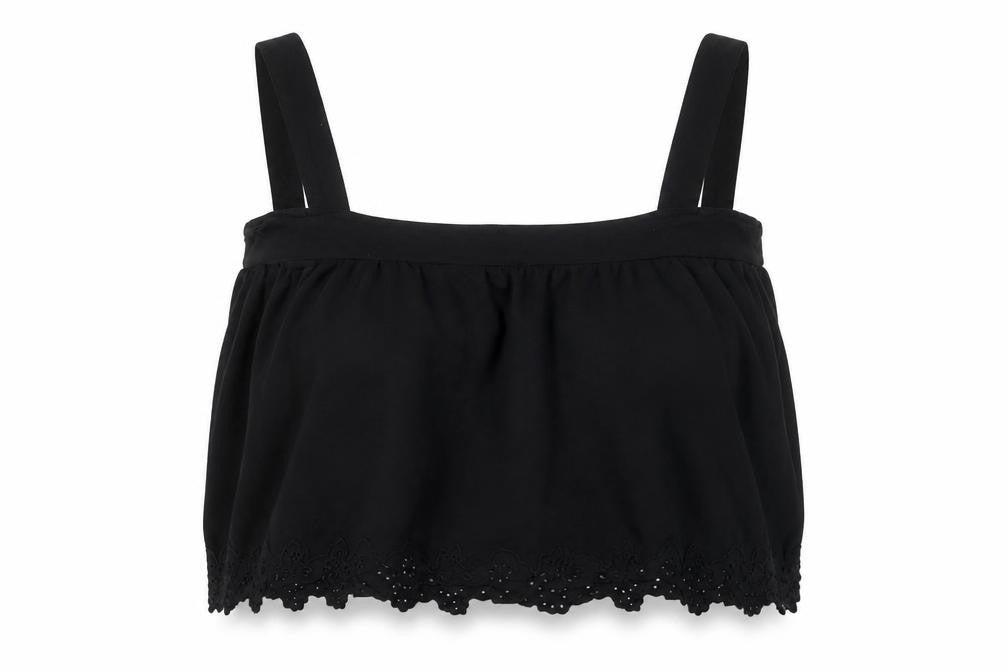 H&M Womens Black   Cropped Tank Size XL