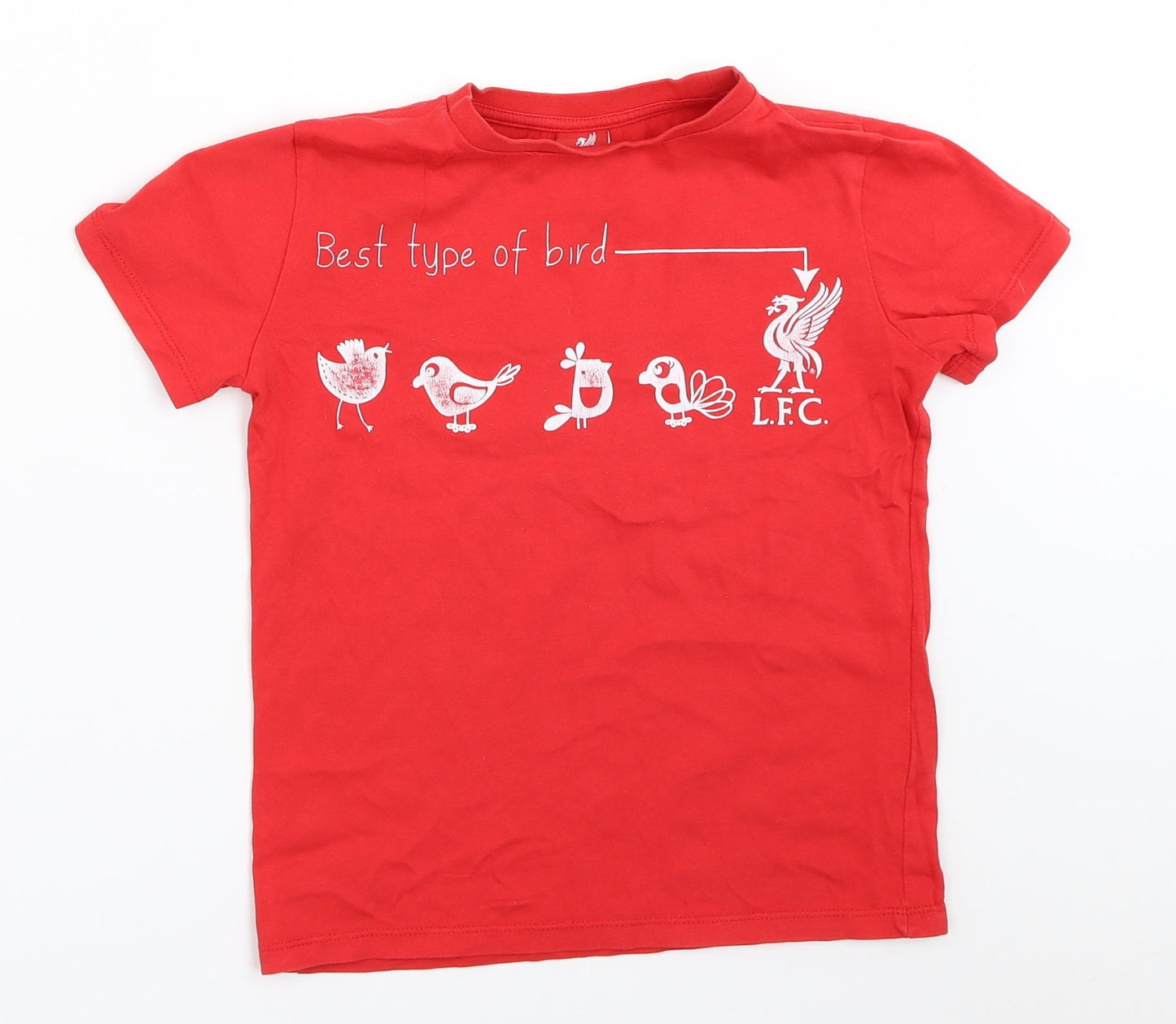L.F.C Boys Red   Basic T-Shirt Size 7-8 Years  - Liverpool FC
