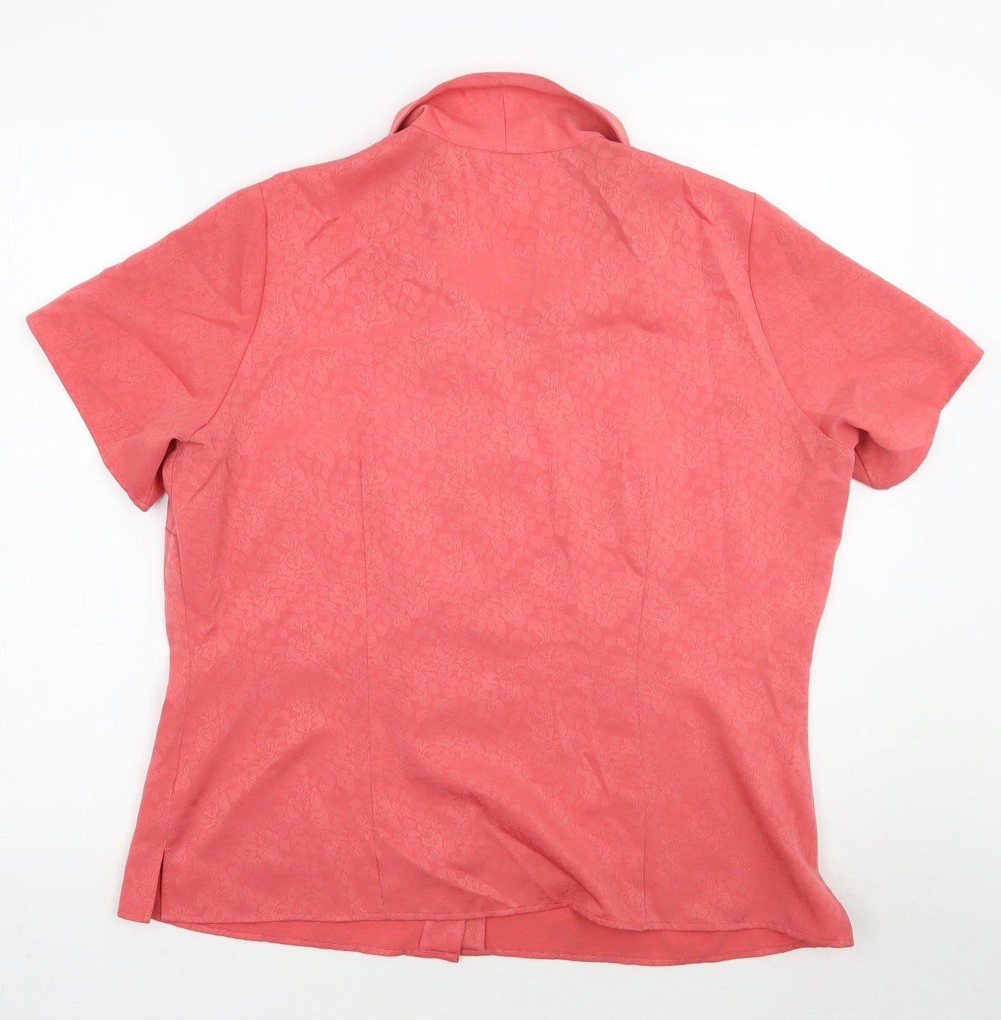 Marks and Spencer Womens Pink Floral  Basic Button-Up Size 16