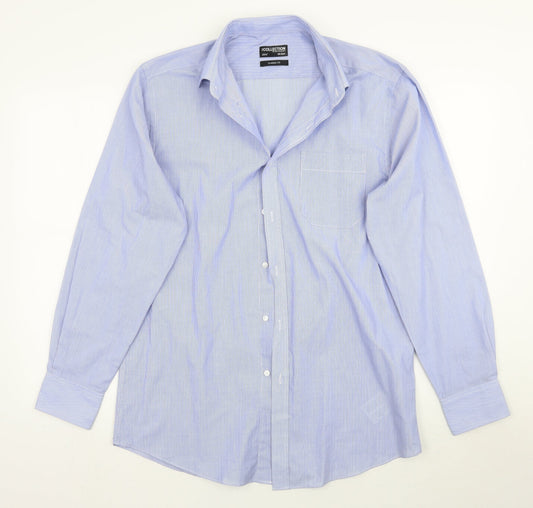 Collection Mens Blue    Button-Up Size 15.5