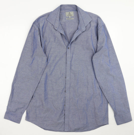 Taylor & Wright Mens Blue    Button-Up Size 15.5