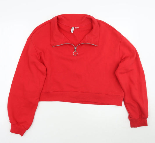 H&M Womens Red   Pullover Jumper Size M