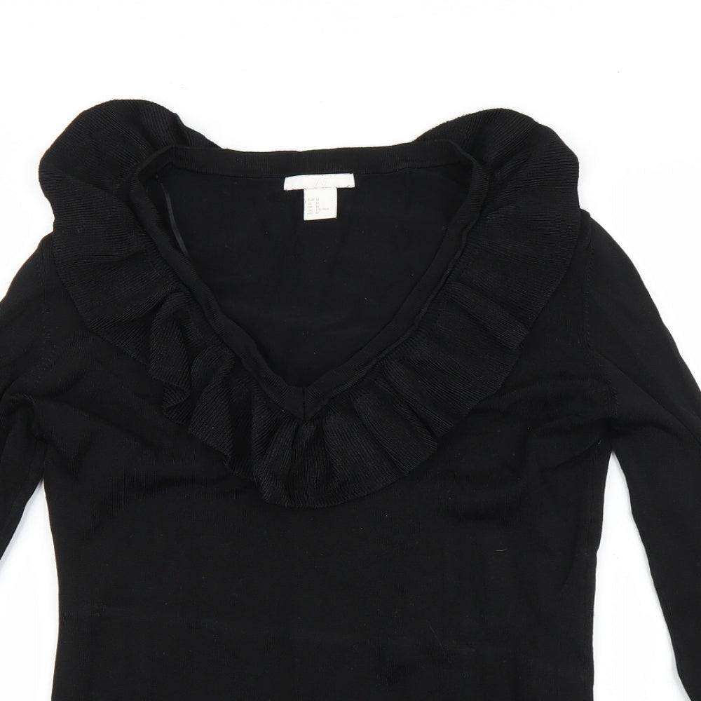 H&M Womens Black   Pullover Jumper Size M