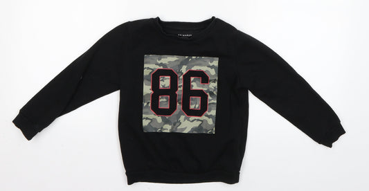 Primark Boys Black   Pullover Sweatshirt Size 5-6 Years