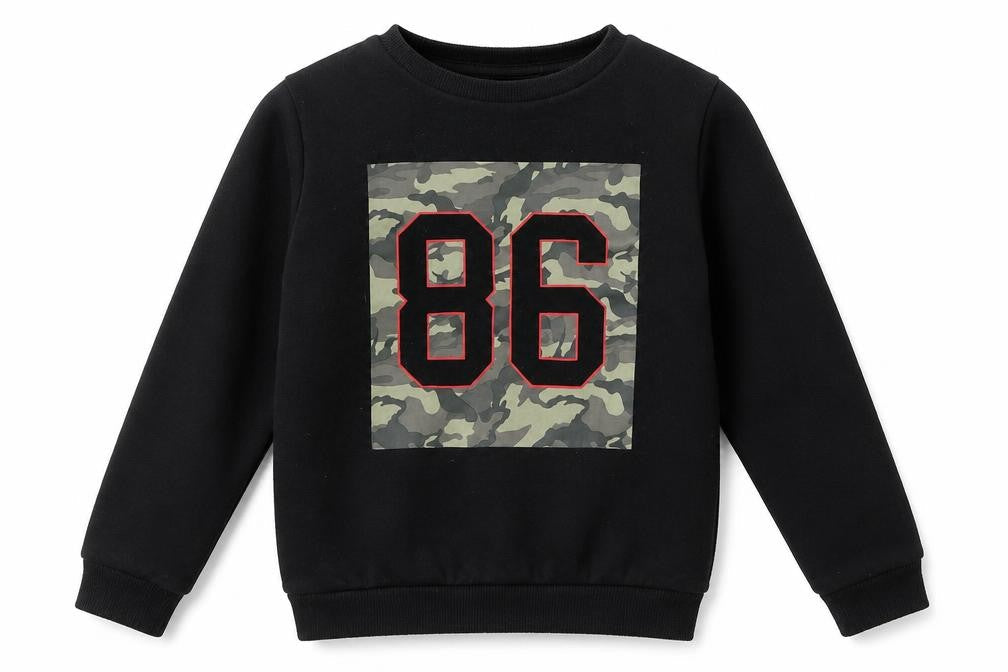 Primark Boys Black   Pullover Sweatshirt Size 5-6 Years