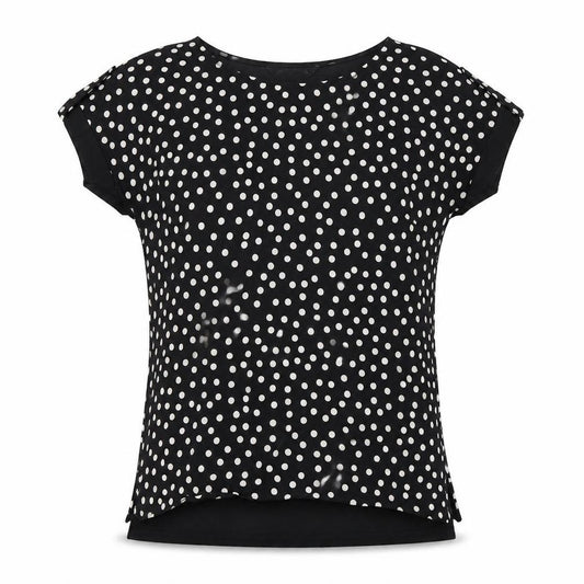 F&F Womens Black Polka Dot  Basic Blouse Size 6