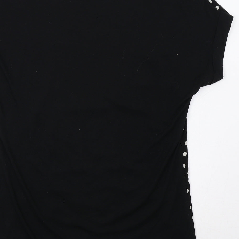 F&F Womens Black Polka Dot  Basic Blouse Size 6