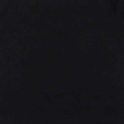 Sinsay Womens Black   Basic T-Shirt Size M  - Santa Paws