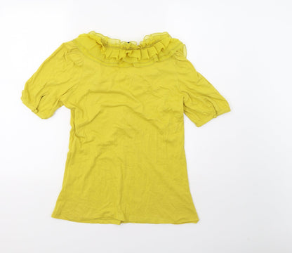 Preloved Dorothy Perkins Womens Yellow   Basic T-Shirt Size 12 - Back