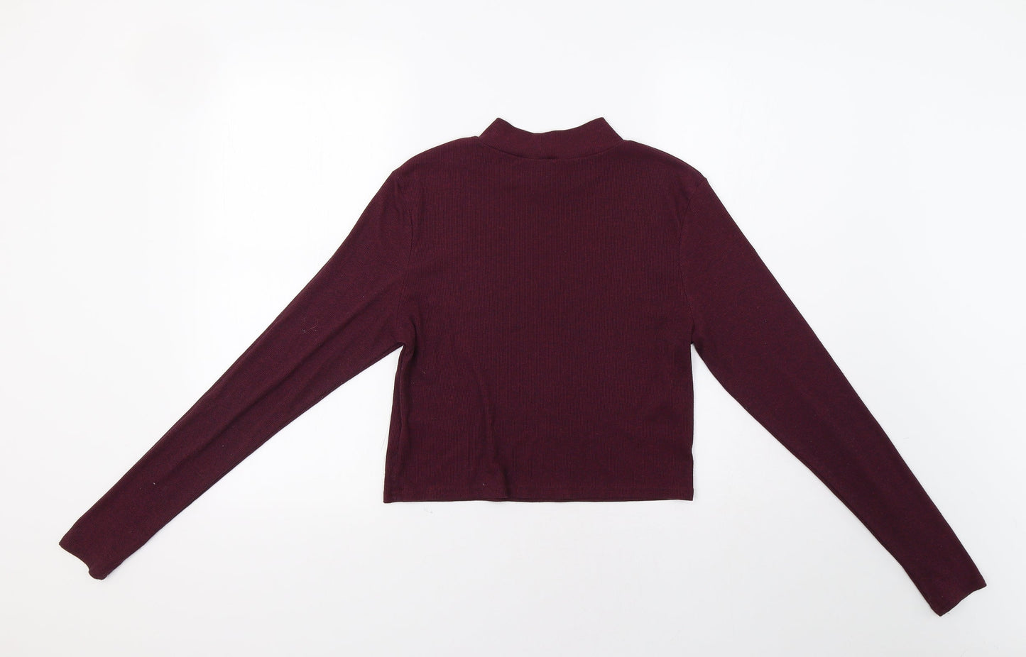 H&M Womens Purple   Cropped T-Shirt Size L