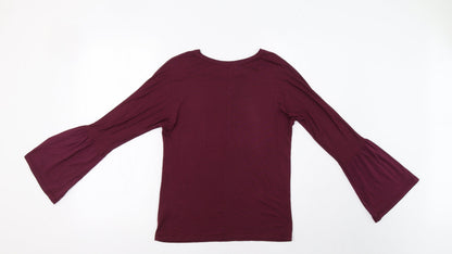 Peacocks Womens Purple   Basic Blouse Size 8