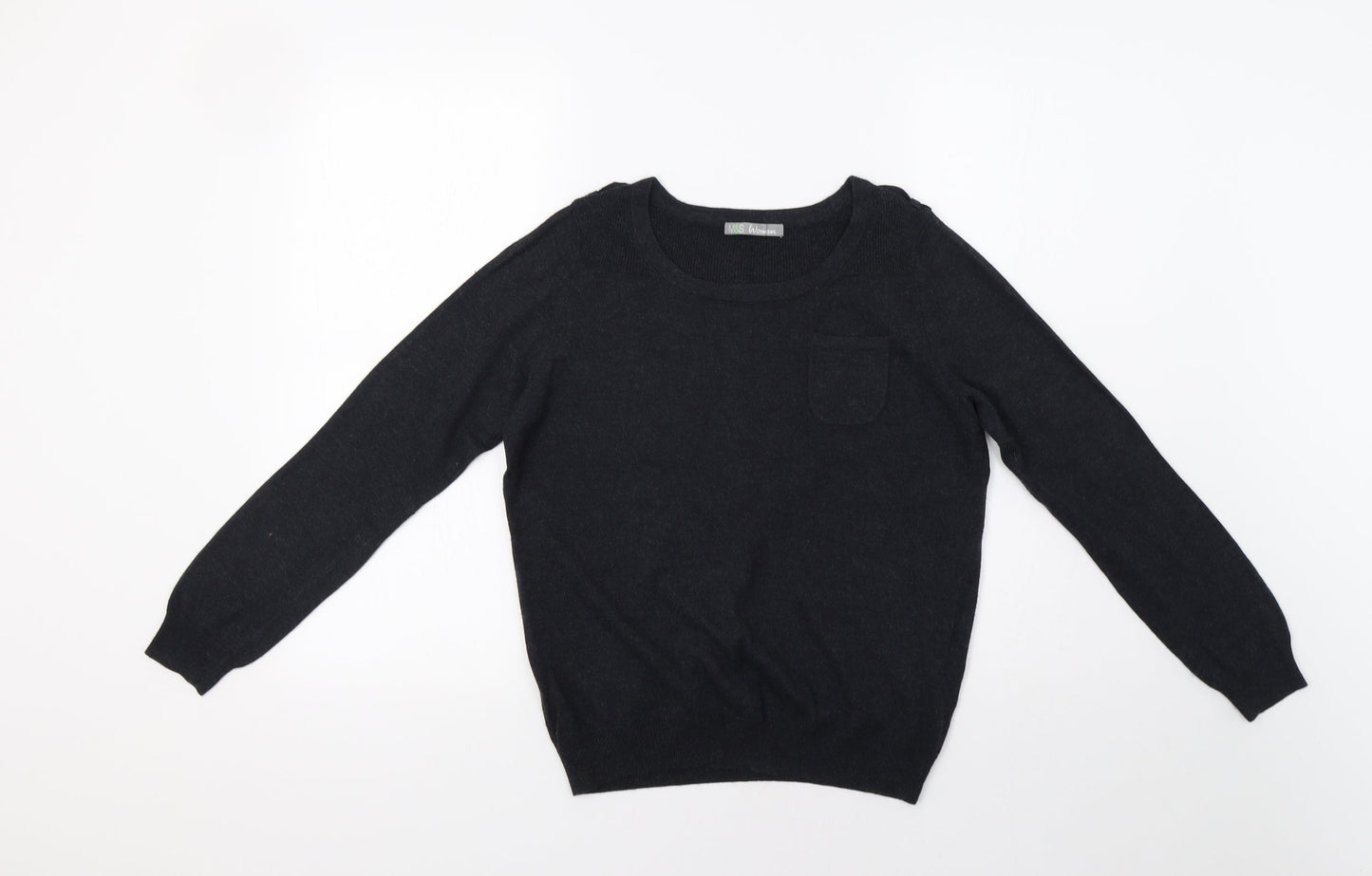 M&S Womens Grey   Pullover Jumper Size 12