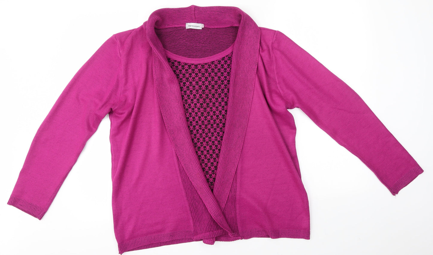Impressions Womens Purple   Cardigan Jumper Size L