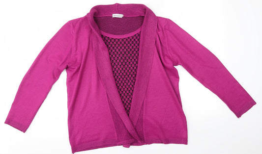 Impressions Womens Purple   Cardigan Jumper Size L