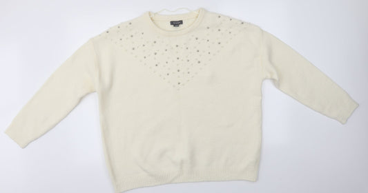 Primark Womens Ivory   Pullover Jumper Size XL
