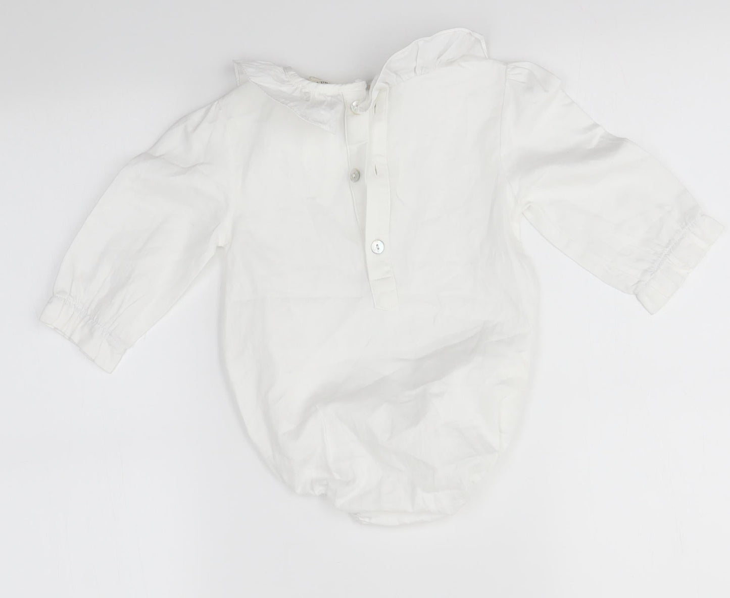 LE PETIT MICO Baby White   Basic Blouse Size 12-18 Months