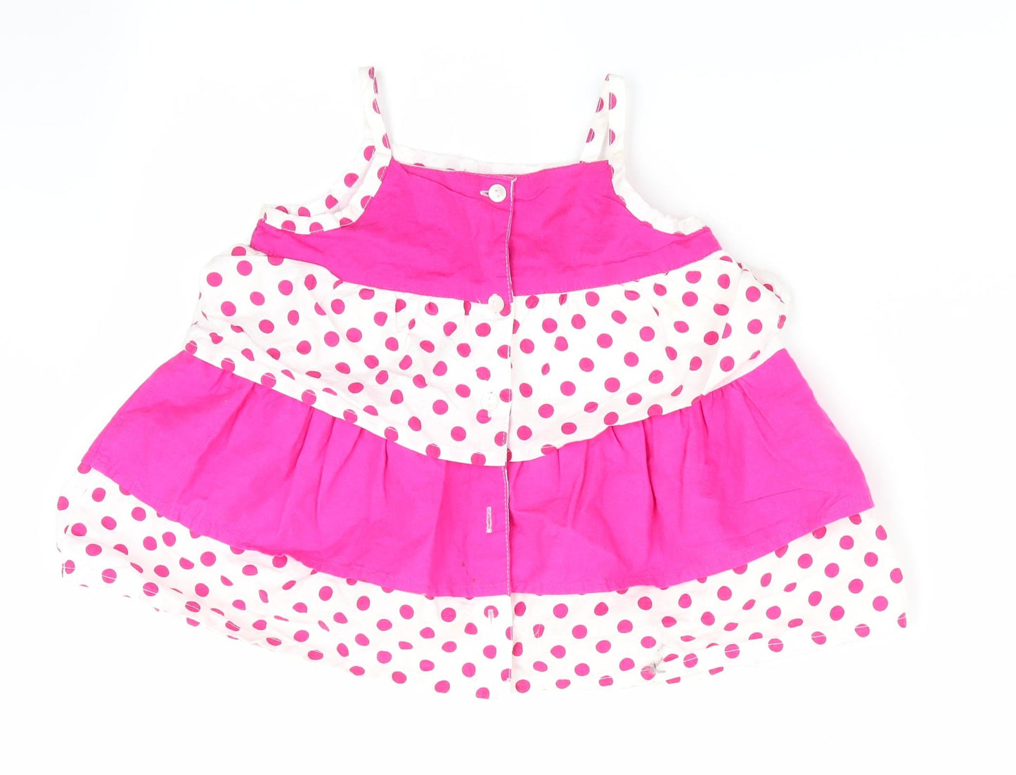 Matalan Girls Pink Polka Dot  A-Line  Size 12-18 Months