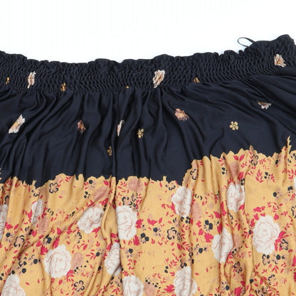 Mango Suit Womens Orange Floral  Basic Blouse Size 10