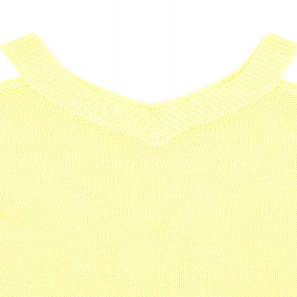 Florence and Fred Womens Yellow   Pullover Jumper Size 14  - Cut out shoulders