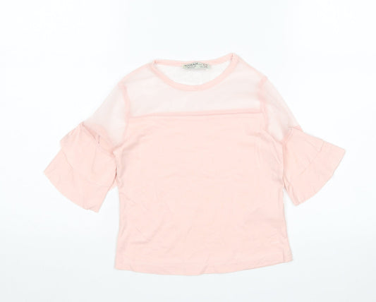 Woo Rage Girls Pink   Basic T-Shirt Size 5-6 Years