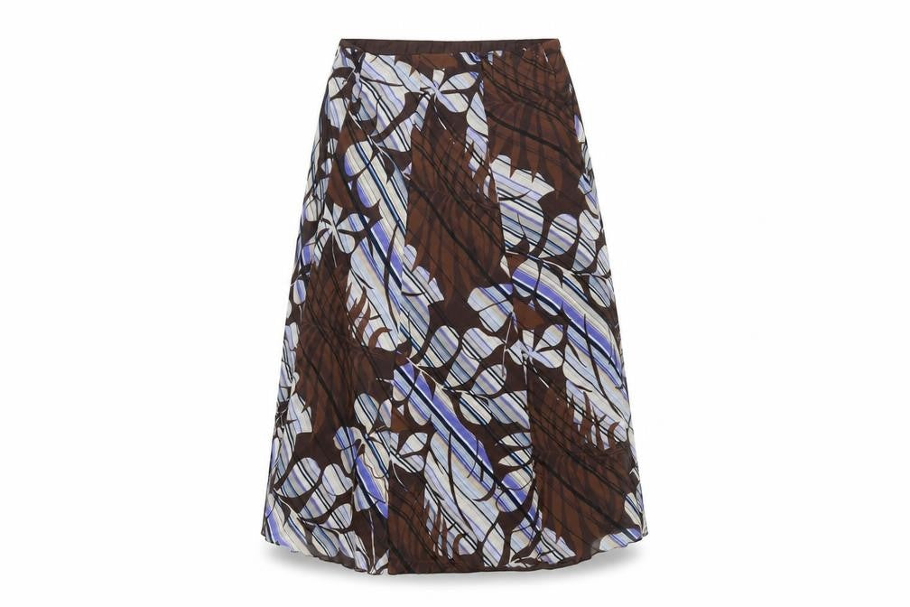 Country Casuals Womens Brown Floral A-Line Skirt Size M