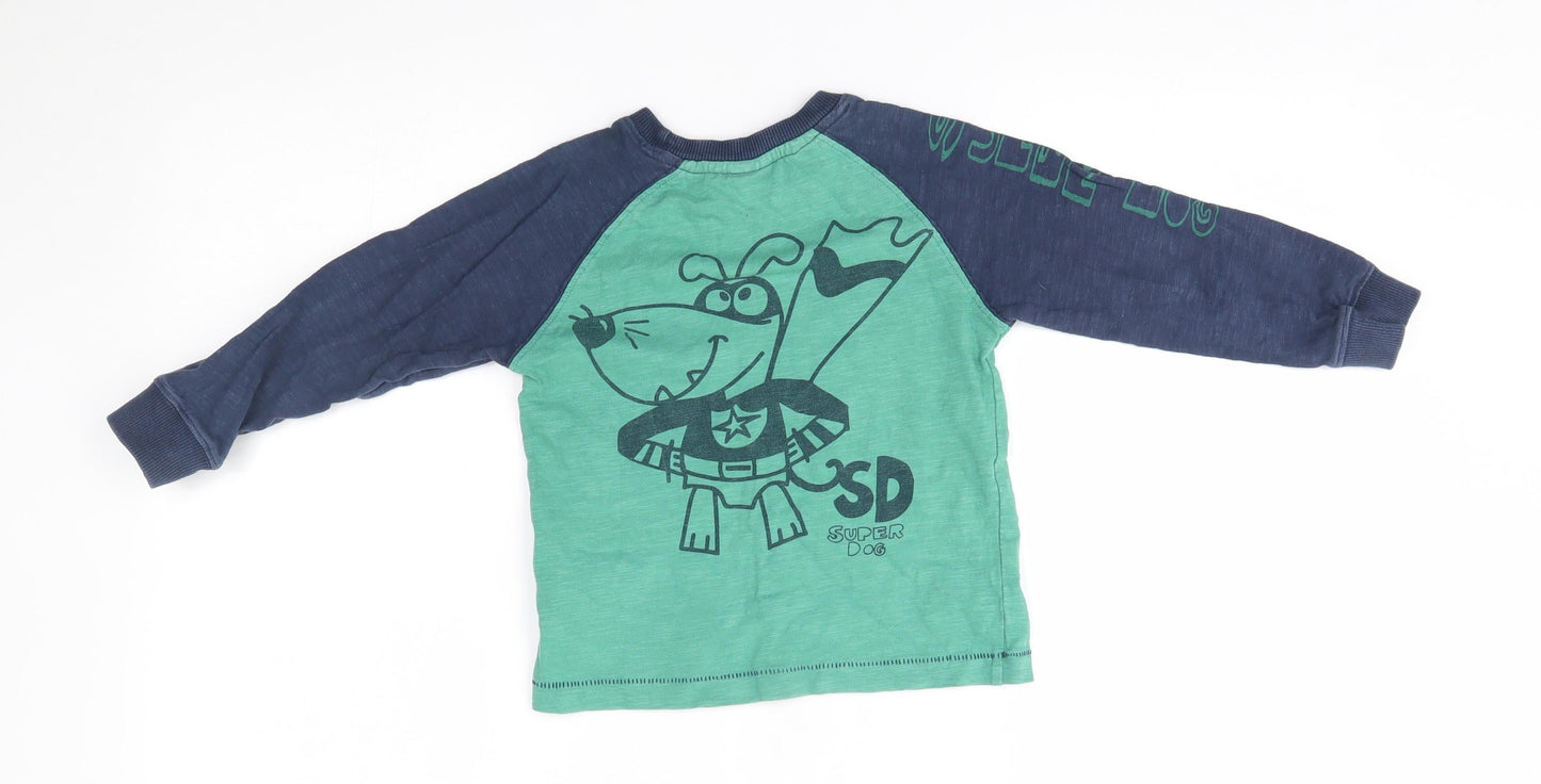NEXT Boys Green   Basic T-Shirt Size 2-3 Years