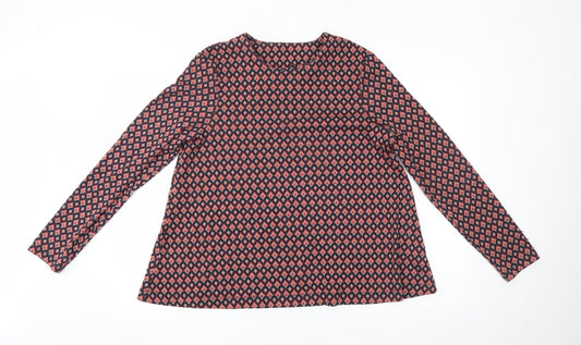 River Island Womens Orange Argyle/Diamond  Pullover Jumper Size 16