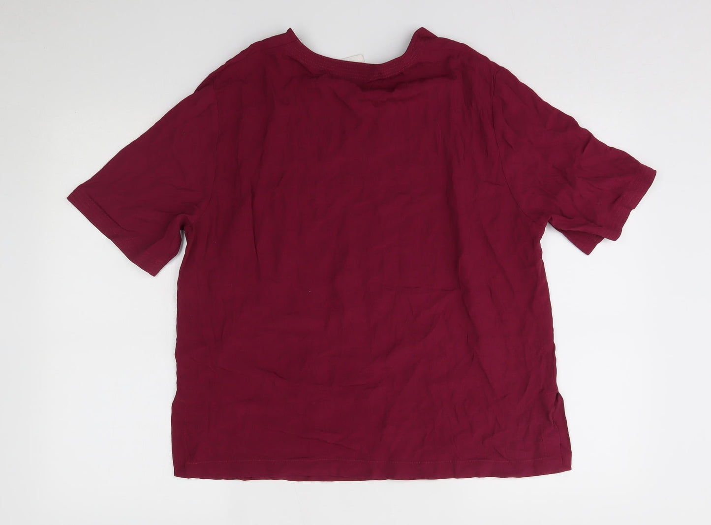 Country Casuals Womens Red   Basic Blouse Size 16