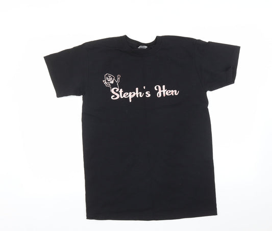 Fruit of the Loom Womens Black   Basic T-Shirt Size S