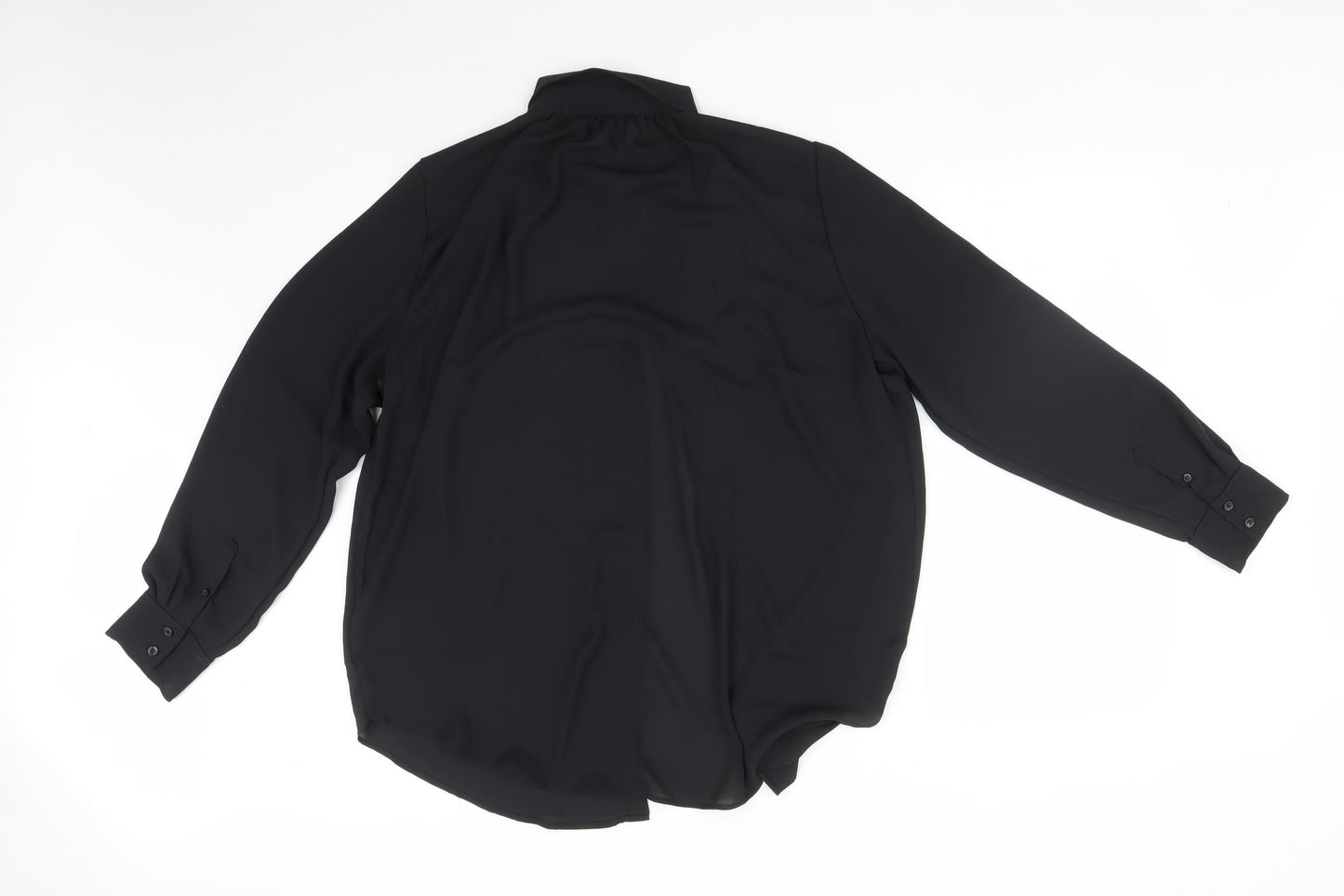 H&M Womens Black   Basic Button-Up Size M