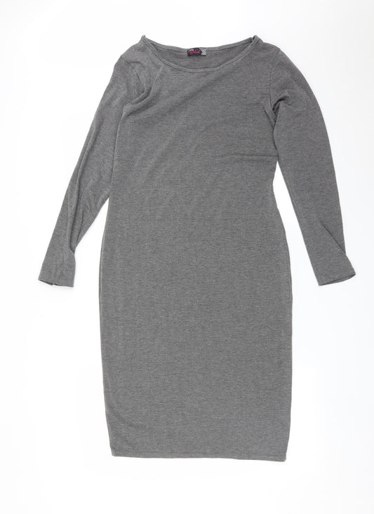 MISS BLUSH Womens Grey   Bodycon