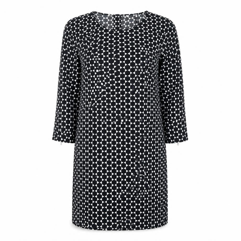 Ellos Womens Multicoloured Geometric  A-Line  Size 14