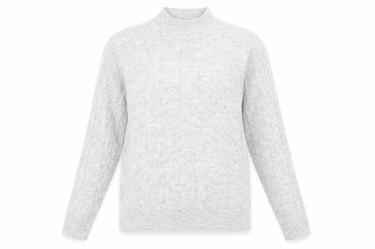 ISLE Womens Grey Argyle/Diamond  Pullover Jumper Size S