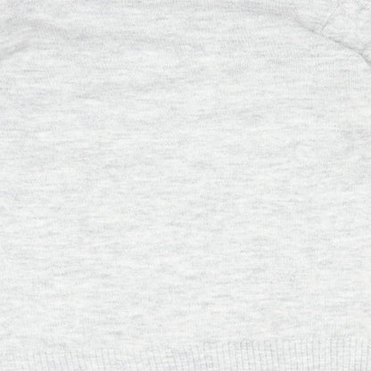 ISLE Womens Grey Argyle/Diamond  Pullover Jumper Size S