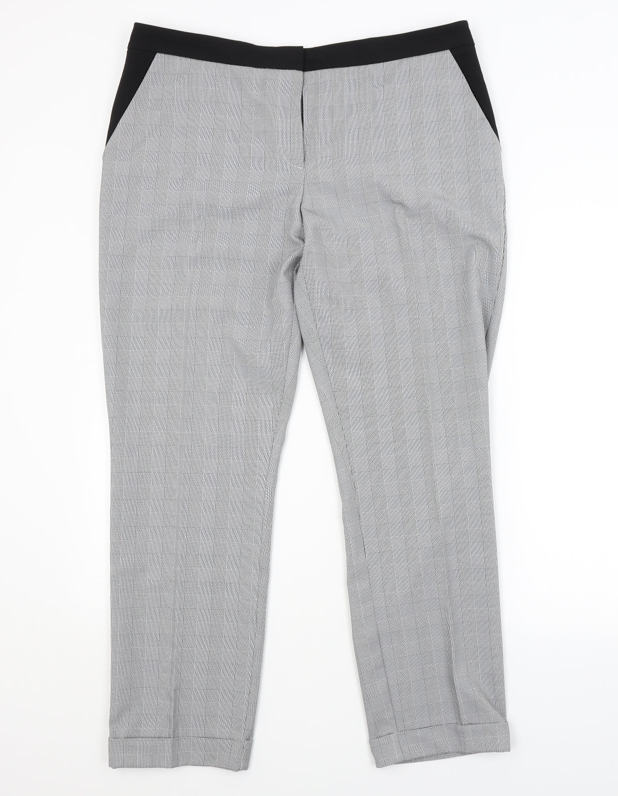 Preworn Womens Grey Check  Trousers  Size 16 L29 in
