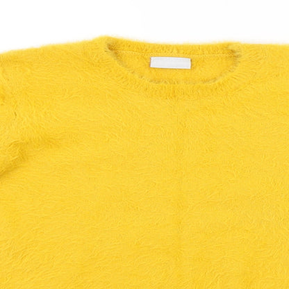 Preloved Preworn Girls Yellow   Pullover Jumper - Detail