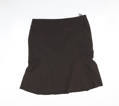 Preloved Preworn Womens Brown   A-Line Skirt Size 20 - Back